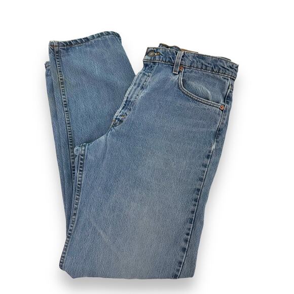Vtg 90s Levis Jeans 550 Relaxed Fit Cotton Light Wash Blue Denim Mens W36 L34 - Picture 2 of 16